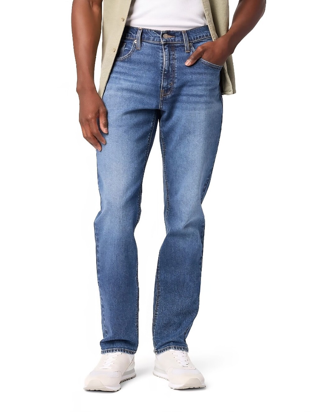 NWT Levi Signature Men's Athletic Fit Medium Blue‎ Straight Jeans, Sz 30x30